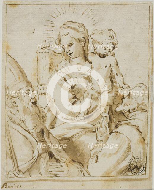 Madonna and Child with Two Male Saints, n.d. Creator: Giacomo Bambini.