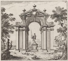 Triumphal Arch in a Landscape, before 1753. Creator: Giuseppe Antonio Landi.