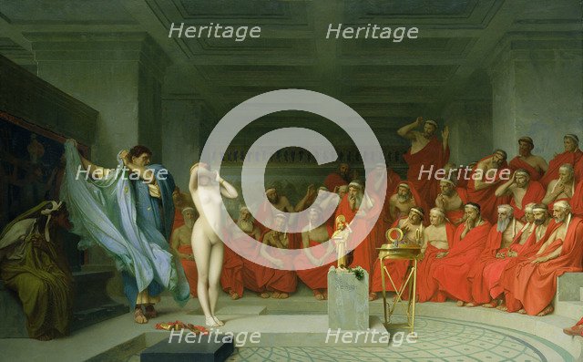 Phryne before the Areopagus. Artist: Gerôme, Jean-Léon (1824-1904)