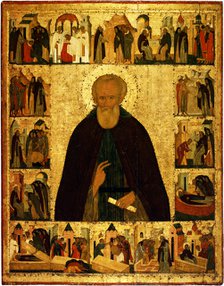 Saint Dmitry Prilutsky with scenes from his life, ca 1503. Artist: Dionysius (ca. 1450-before 1508)