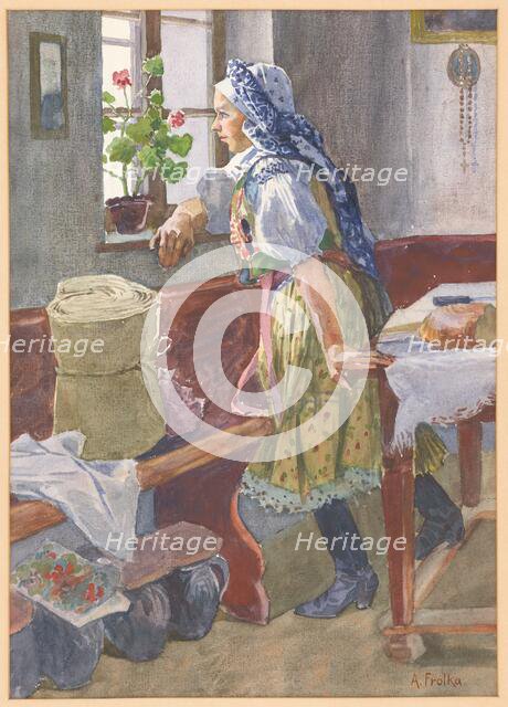 At the Window, 1905-1925. Creator: Anton Frolka.