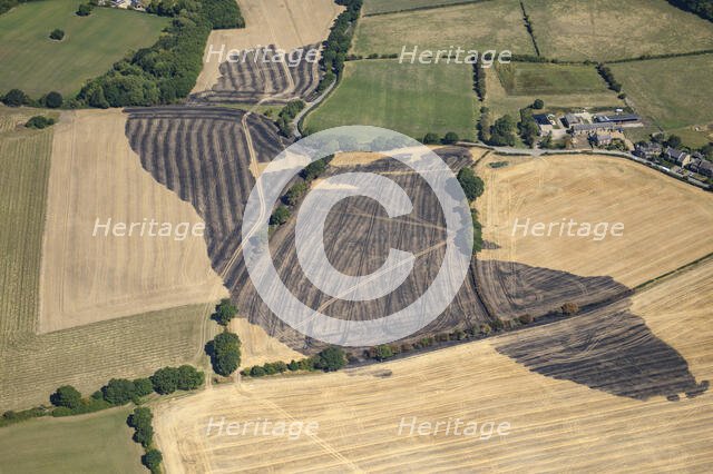 Fields scorched by fire, Scholes, Rotherham, 2022. Creator: Emma Trevarthen.
