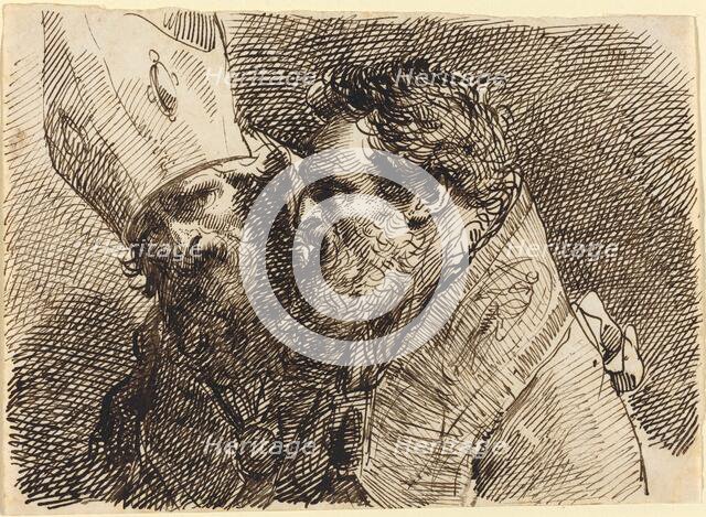 Heads of Two Bishops, 1770s-1780s. Creator: Gaetano Gandolfi.