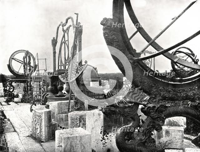 'Some Instruments on top of the Observatory, Pekin', China, 1895.  Creator: W & S Ltd.