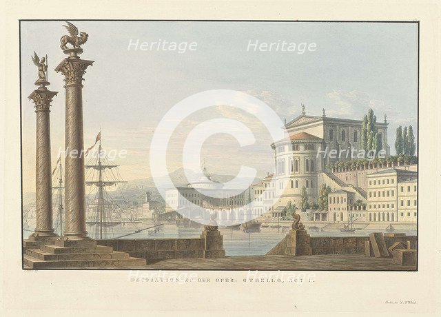 Set design for the Opera Otello by Gioachino Rossini, 1824.