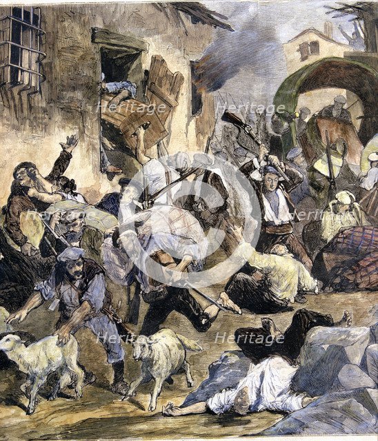 Sacking of the city of Cuenca, and entry of the Carlist troops commanded by Infante D. Alfonso, d…