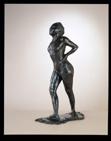 Dancer At Rest, Hands On Hips, Right Leg Forward, c. 1881-1890/cast 1919-1925. Creator: Edgar Degas.