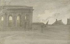 Pembroke College. Oxon., 9 November 1786. Artist: John Baptist Malchair.