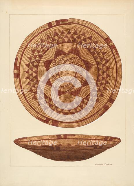 Basket, c. 1937. Creator: Gordena Jackson.