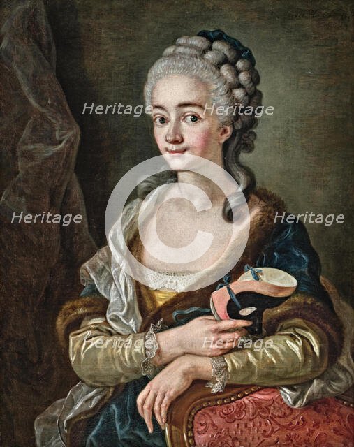 Portrait of Anna Elisabeth Louise of Brandenburg-Schwedt (1738-1820), Princess of Prussia, c1764-65. Creator: Van Loo, Amédée (1719-1795).