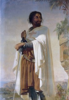 Hugues de Payens, Grand Master of the Knights Templar. Artist: Lehmann, Henri (1814-1882)