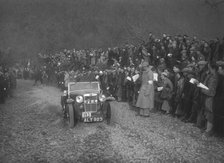 MG J2 of WH Edwards competing in the MCC Lands End Trial, Beggars Roost, Devon, 1936. Artist: Bill Brunell.