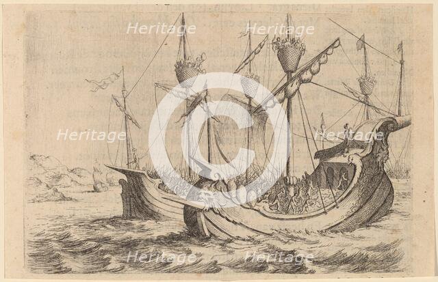 Hannibal's Navy Battling the Rhodians, 1634. Creator: Willem Basse.