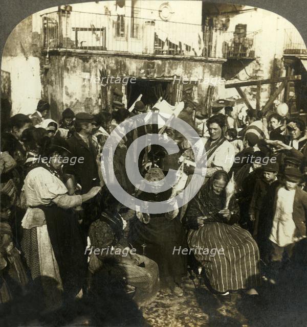 'The Lazzaroni, as they live in the streets of Naples, Italy', c1909. Creator: Unknown.