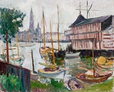 Yacht Basin at Sainte-Anne, Antwerp. Artist: Friesz, Achille-Emile-Othon (1879-1949)