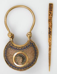 Temple Pendant and Stick, Byzantine, ca. 1080-1150. Creator: Unknown.