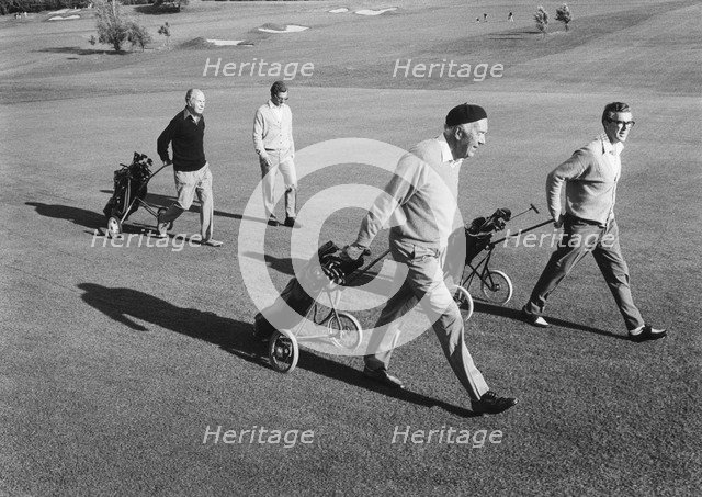 Members of the Swedish Royal Family on the golf course, Båstad, Sweden, 1973. Artist: Unknown