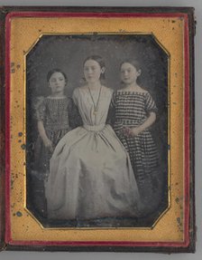 Untitled (Portrait of a Woman with Two Girls), 1846. Creator: Unknown.