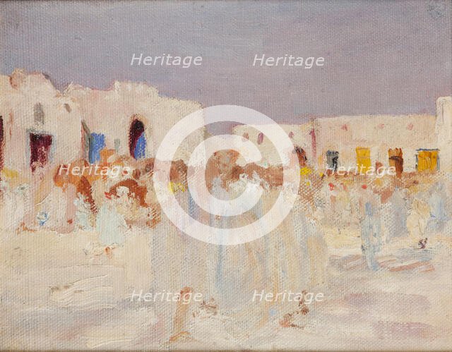 Kairouan (At a Bazaar), 1911. Creator: Jan Ciaglinski.