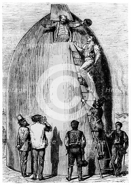 Illustration from De la Terre a la Lune by Jules Verne, 1865. Artist: Unknown