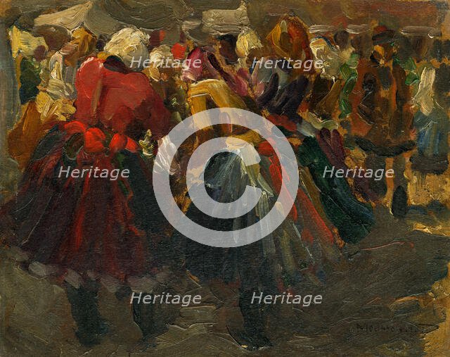 At the market, 1925-1930. Creator: Teodor Jozef Mousson.