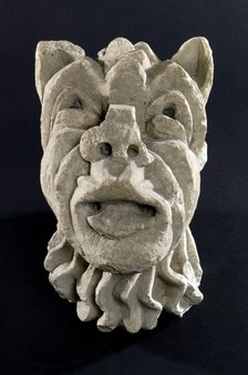 Carved stone corbel from Rievaulx Abbey, North Yorkshire, 2009. Artist: Historic England Staff Photographer.