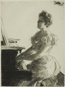 At the Piano, 1900. Creator: Anders Leonard Zorn.