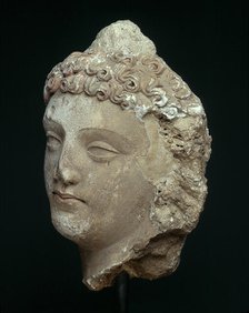 Head of a Bodhisattva, 4th/6th century. Creator: Unknown.