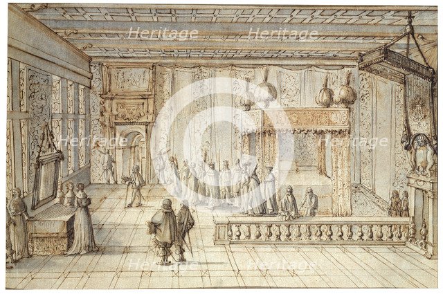 'The Chamber of King Louis XIV in Versailles', 1654. Artist: Jean le Pautre
