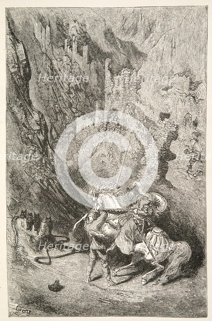 On the Way to the Green Chapel, from Stories of the Days of King Arthur by Charles Henry Hanson, pub