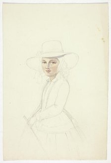 Portrait of Young Girl with Hat and Crop, n.d. Creator: Elizabeth Murray.
