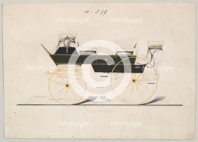 Design for Break de Promenade, no. 519, 1850-70. Creator: Brewster & Co.