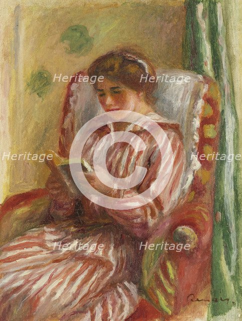Gabrielle Reading, 1910. Artist: Renoir, Pierre Auguste (1841-1919)