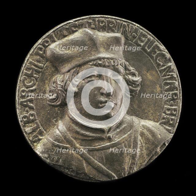 Albrecht of Brandenburg, 1490-1545, Cardinal 1518 [obverse], 16th century. Creator: Unknown.