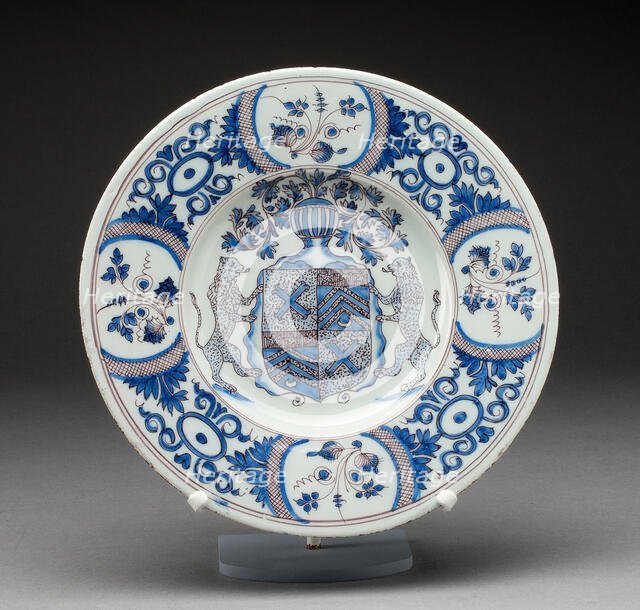 Plate, Marseille, Late 17th/early 18th century. Creator: Saint Jean du Désert Factory.