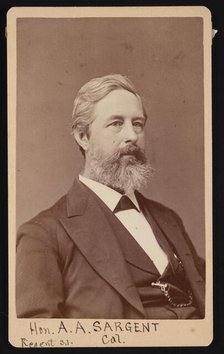 Portrait of Aaron Augustus Sargent (1827-1887), Before 1881. Creator: Brady's National Photographic Portrait Galleries.