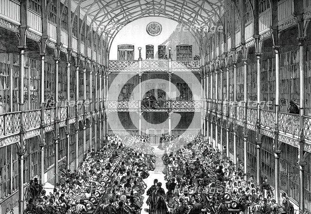 Central hall of the Royal Army Clothing Depot, Pimlico, c1880. Artist: Unknown