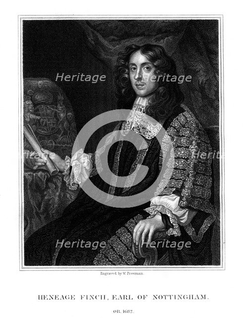 Heneage Finch, 1st Earl of Nottingham, Lord Chancellor of England, (1824).Artist: W Freeman