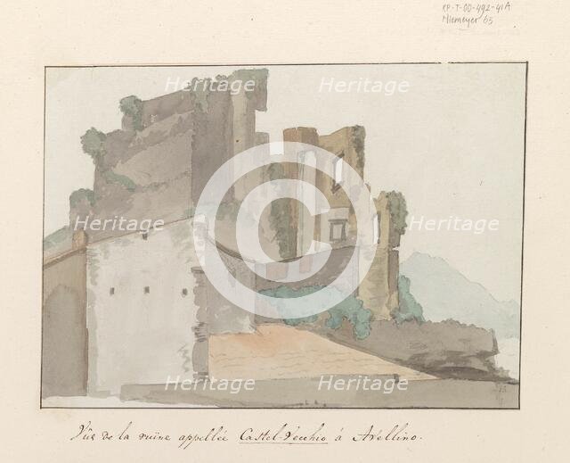 View of Ruin, so-called Castel Vecchio, in Avellino, 1778. Creator: Louis Ducros.