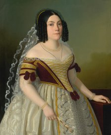 Portrait of Piroska Radvanská, 1846. Creator: Jozef Bozetech Klemens.