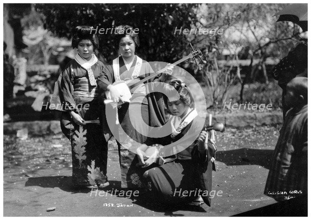 Geisha girls, Japan, early 20th century(?). Artist: Unknown