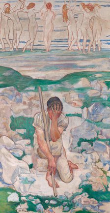 The Dream of the Shepherd (Der Traum des Hirten), 1896. Creator: Ferdinand Hodler.