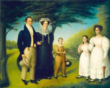 Dr. John Safford and Family, c. 1830. Creator: Reuben Rowley.