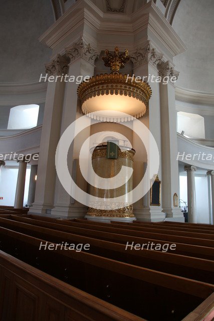 Pulpit, Lutheran Cathedral, Helsinki, Finland, 2011. Artist: Sheldon Marshall