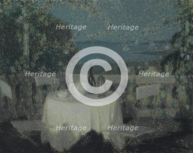 Table au clair de lune (Moonlight Table), 1928. Creator: Le Sidaner, Henri (1862-1939).