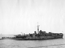 HMS Amethyst, after action on the Yangtze River, 20th April 1949. Artist: Unknown