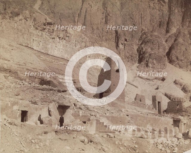 Deir el Bahri, Mortuary Temple of Queen Hatshepsut. Luxor, West Bank (Thebes), 19th century. Creator: Anon.
