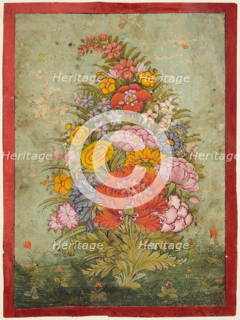 Still life: Bouquet of Flowers Emerging from the Grass, c. 1750. Creator: Unknown.