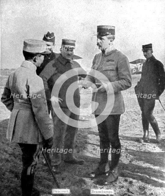 ''Quelques "AS"; Lieutenant Daucourt et capitaine de Beauchamps', 1916. Creator: Unknown.