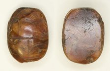 Scarab: Uninscribed, Egypt, Middle Kingdom-Late Period, Dynasties 12-26 (about 1985-525 BCE). Creator: Unknown.
